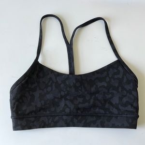 Lululemon black leopard print sports bra